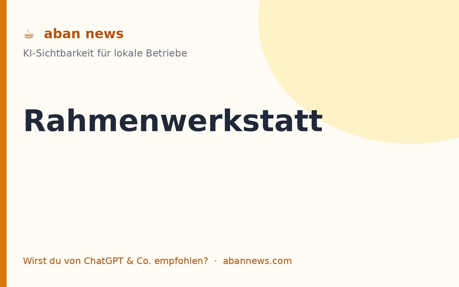 Foto zu KI für die Rahmenwerkstatt