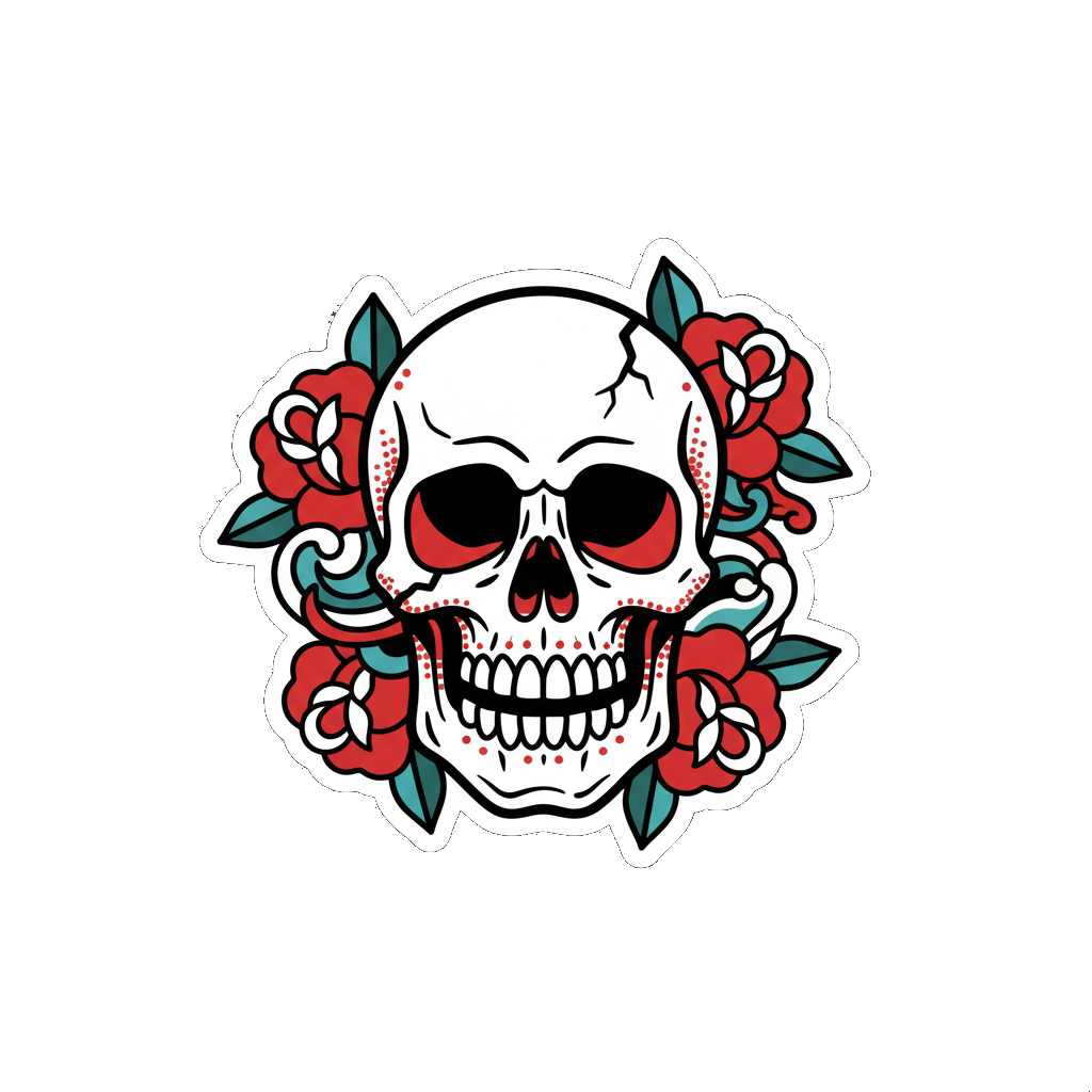 tattoo-skull-rose